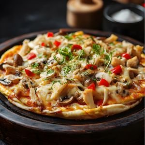 Mushroom Bianca Pizza